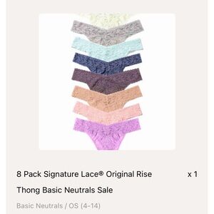 8 Pack Signature Lace Thong Set